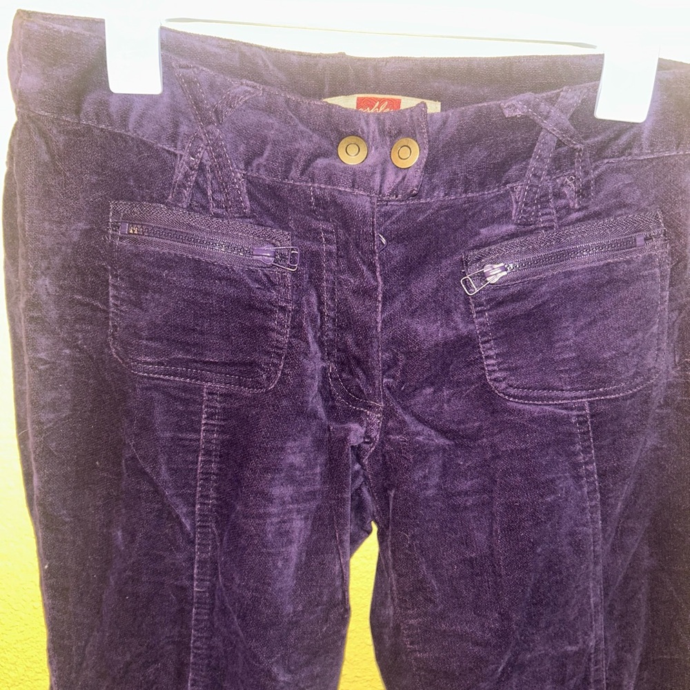Purple 2000s velour pants